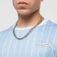 Karl Kani Ανδρική κοντομάνικη μπλούζα Chest Varsity Mesh Pinstripe Tee